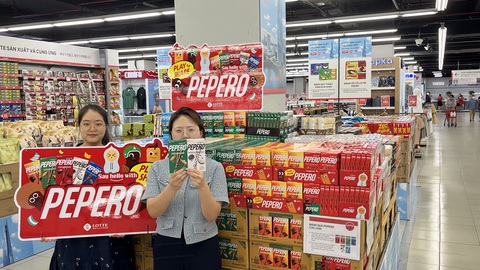 PEPERO mang hương vị Hàn Quốc đến với người dùng Việt - Ảnh 3. PEPERO được bày bán rộng rãi với 7 hương vị được yêu thích