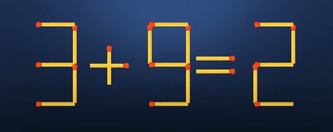 Thử tài IQ: Di chuyển một que diêm để 3+9=2 thành phép tính đúng - Ảnh 1.