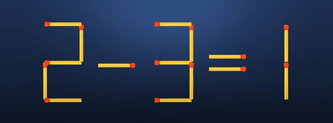 Thử tài IQ: Di chuyển một que diêm để 2-3=1 thành phép tính đúng - Ảnh 1.