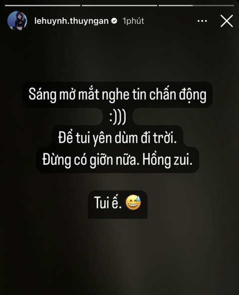 Liên tiếp dính 2 tin đồn hẹn hò, Thúy Ngân phản ứng ra sao? - Ảnh 2. Thúy Ngân đăng trạng thái khẳng định đang độc thân giữa tin đồn từng hẹn hò Jack
