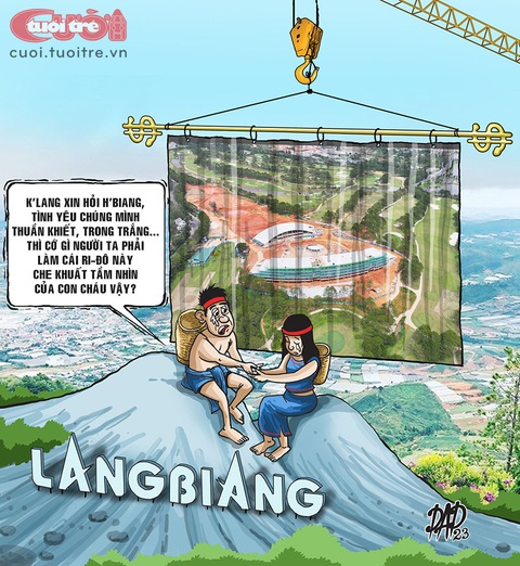 Chuyện tình Langbiang éo le từ quá khứ đến hiện tại - Ảnh 1. Chuyện tình Langbiang éo le từ quá khứ đến hiện tại - Tranh: DAD