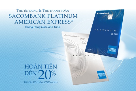 Ra mắt bộ đôi thẻ Sacombank Platinum American Express- Ảnh 1. Ra mắt bộ đôi thẻ Sacombank Platinum American Express - Ảnh: Sacombank
