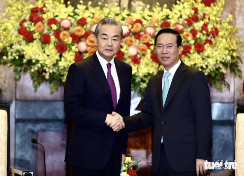 Chủ tịch nước Võ Văn Thưởng tiếp Ngoại trưởng Trung Quốc Vương Nghị ngày 1-12 - Ảnh: NGUYỄN KHÁNH Chủ tịch nước Võ Văn Thưởng tiếp Ngoại trưởng Trung Quốc Vương Nghị ngày 1-12 - Ảnh: NGUYỄN KHÁNH