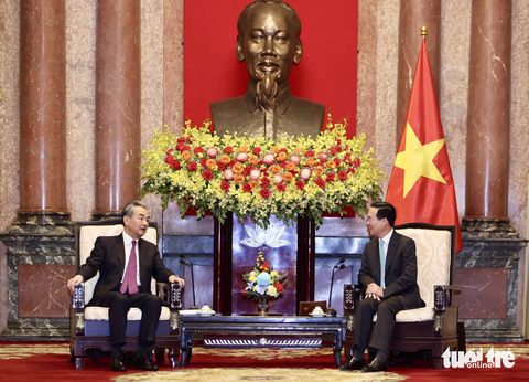Chủ tịch nước Võ Văn Thưởng tiếp Ngoại trưởng Trung Quốc Vương Nghị ngày 1-12 - Ảnh: NGUYỄN KHÁNH Chủ tịch nước Võ Văn Thưởng tiếp Ngoại trưởng Trung Quốc Vương Nghị ngày 1-12 - Ảnh: NGUYỄN KHÁNH