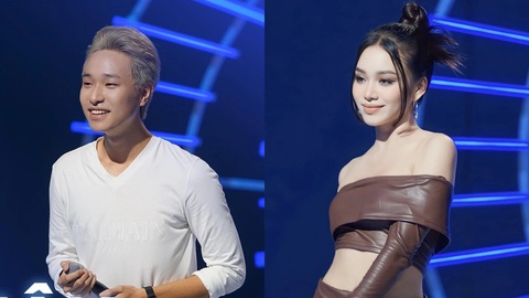 Quán quân Vietnam Idol Hà An Huy kết hợp cùng Giana trong Yêu đậm âm điệu- Ảnh 3. Hà An Huy (trái) và Giana tại vòng thi đầu tiên của Vietnam Idol - Ảnh: BTC