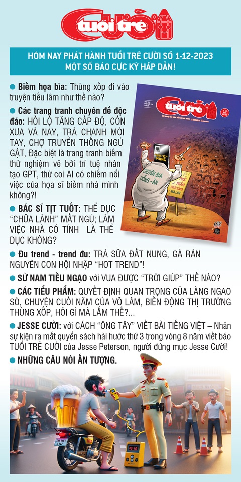 Tin tức sáng 1-12: TP.HCM xóa được 1 điểm đen tai nạn giao thông, vẫn còn 7 điểm- Ảnh 4. Một số tin tức chính trên Tuổi Trẻ Cười số 1-12
