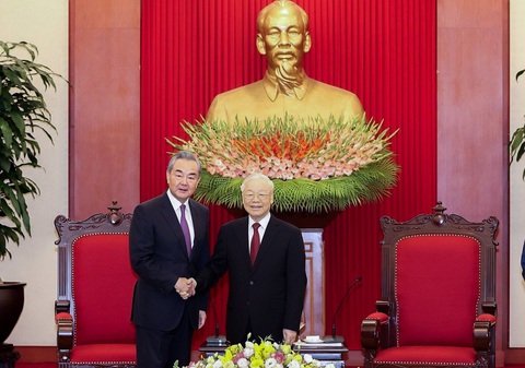 Tổng bí thư Nguyễn Phú Trọng tiếp Ngoại trưởng Trung Quốc Vương Nghị- Ảnh 1. Tổng bí thư Nguyễn Phú Trọng tiếp ông Vương Nghị - Ảnh: TTXVN
