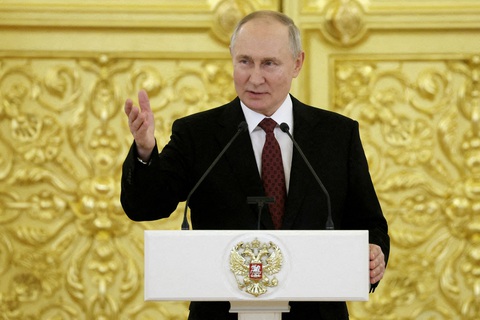 Ukraine phản đối Nga bầu cử tổng thống ở 4 vùng sáp nhập- Ảnh 1. Tổng thống Nga Vladimir Putin - Ảnh: REUTERS