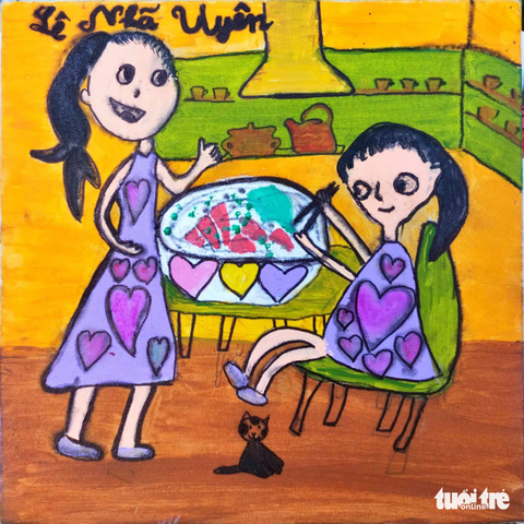Những bức tranh phở ân tình từ nét cọ của em nhỏ Đà Lạt- Ảnh 14. Những bức tranh phở ân tình từ nét cọ của em nhỏ Đà Lạt- Ảnh 14.