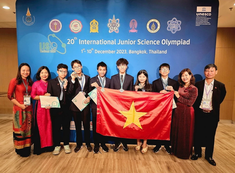 Đoàn học sinh Hà Nội tham dự kỳ thi Olympic Khoa học Trẻ Quốc tế năm 2023 - Ảnh: TTXVN phát Đoàn học sinh Hà Nội tham dự kỳ thi Olympic Khoa học trẻ quốc tế năm 2023 - Ảnh: TTXVN