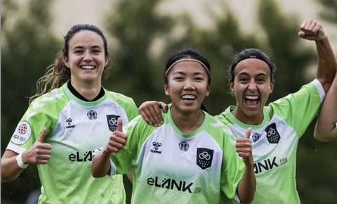 Huỳnh Như kiến tạo, Lank FC thắng trận đầu tiên- Ảnh 1. Huỳnh Như trong màu áo Lank FC - Ảnh: LANK FC