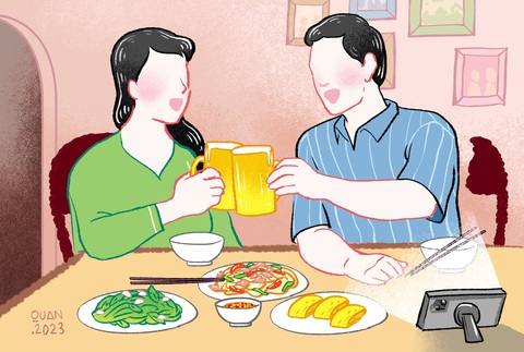 Từ nay anh nhậu ở nhà- Ảnh 1. Minh họa ĐẶNG HỒNG QUÂN