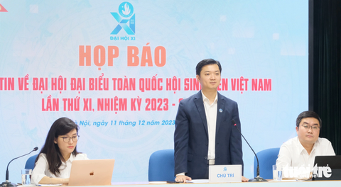 Gần 700 sinh viên dự Đại hội toàn quốc lần thứ XI- Ảnh 1. Họp báo thông tin về Đại hội đại biểu toàn quốc Hội Sinh viên Việt Nam lần thứ XI, nhiệm kỳ 2023 - 2028 - Ảnh: HÀ THANH