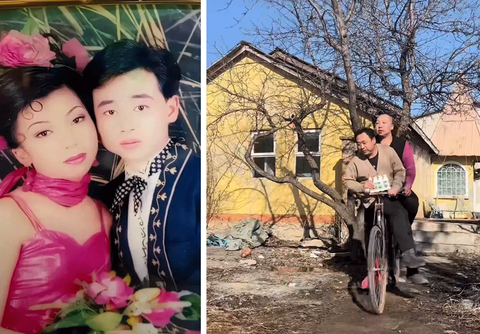 'Chị gái Yu' nổi tiếng nhờ những video cục súc- Ảnh 2. "Chị gái Yu" và người chồng của mình.