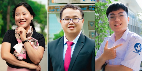 Công dân trẻ tiêu biểu TP.HCM 2023: Chọn người giỏi, chọn người truyền cảm hứng- Ảnh 1. Hà Thị Thanh Hương, Lê Thanh Long và Đặng Lê Minh Khang