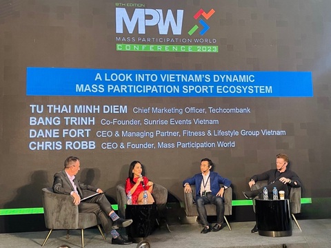 'Chúng tôi hướng đến xây dựng giải chạy mang tính biểu tượng, xứng tầm'- Ảnh 1. Bà Thái Minh Diễm Tú – Giám đốc Khối Tiếp Thị Techcombank chia sẻ cùng sự kiện MPW23 - Ảnh: