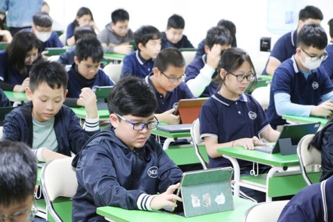 Trường liên cấp Newton với triết lý nâng tầm giáo dục: Mỗi học sinh là một nhà lãnh đạo tương lai- Ảnh 5. Học sinh được tiếp xúc và đào tạo sâu về tin học