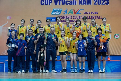 Bóng chuyền nữ Việt Nam hướng đến điều gì ở Giải các CLB thế giới?- Ảnh 3. Sport Center I giành quyền dự Giải các CLB thế giới nhờ vô địch Giải các CLB châu Á hồi tháng 4 - Ảnh: AVC