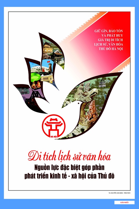 Mẫu thiết kế của họa sĩ Nguyễn Anh Minh đạt giải nhất sáng tác tranh cổ động tuyên truyền “Gìn giữ, bảo tồn và phát huy giá trị di tích lịch sử, văn hóa Thủ đô Hà Nội” Mẫu thiết kế của họa sĩ Nguyễn Anh Minh đoạt giải nhất sáng tác tranh cổ động tuyên truyền “Gìn giữ, bảo tồn và phát huy giá trị di tích lịch sử, văn hóa thủ đô Hà Nội”