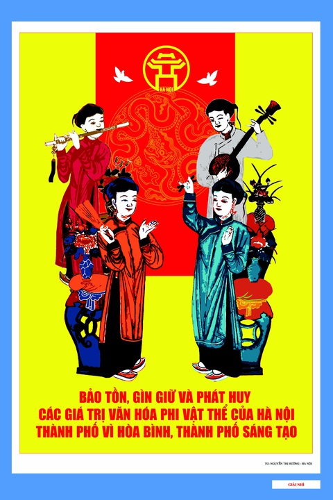 Tác phẩm của Nguyễn Thị Hường được giải nhì thi sáng tác tranh cổ động Tác phẩm của Nguyễn Thị Hường được giải nhì thi sáng tác tranh cổ động