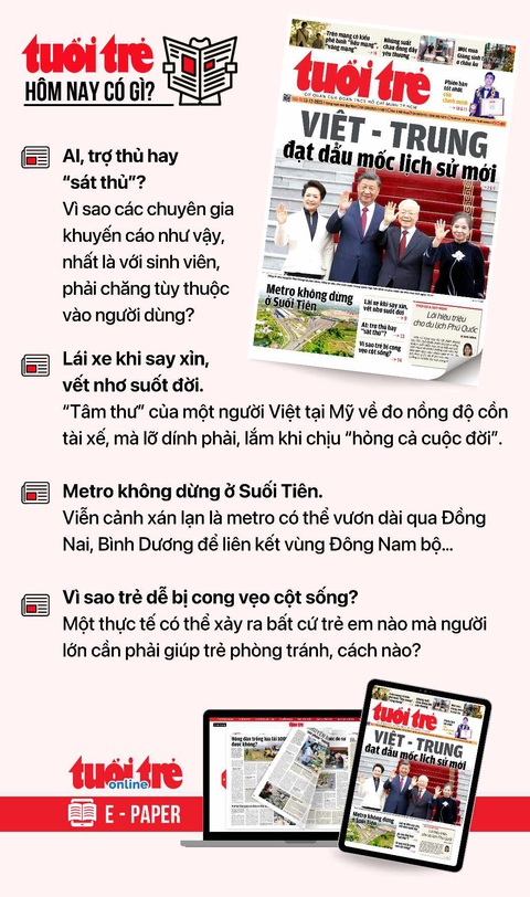 Tin tức sáng 13-12: 13.900 vụ tấn công mạng năm 2023; Bác sĩ Việt Nam được bổ nhiệm giáo sư CHLB Đức- Ảnh 3. Tin tức đáng chú ý trên Tuổi Trẻ nhật báo ngày 13-12. Để đọc Tuổi Trẻ báo in phiên bản E-paper, mời bạn đăng ký Tuổi Trẻ Sao TẠI ĐÂY