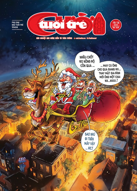 Tuổi Trẻ Cười số 15-12-2023: Trái thanh long trong mùa Noel- Ảnh 1. Bìa 1 Tuổi Trẻ Cười số 15-12-2023