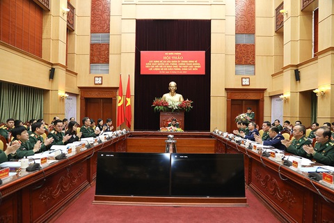 Quân đội xây dựng đề án về kiểm soát quyền lực, phòng chống tham nhũng, tiêu cực- Ảnh 1. Bộ Quốc phòng tổ chức hội thảo xây dựng đề án của Quân ủy Trung ương về kiểm soát quyền lực, phòng chống tham nhũng, tiêu cực đối với cơ quan thực thi pháp luật thuộc lực lượng Bộ đội biên phòng, Cảnh sát biển - Ảnh: MOD