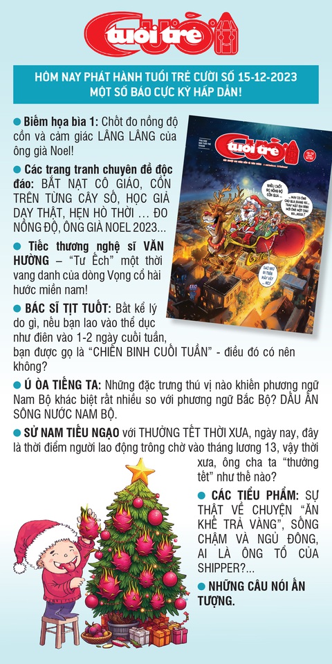 Tin tức chính trên Tuổi Trẻ Cười số ra 15-12 Tin tức chính trên Tuổi Trẻ Cười số ra 15-12