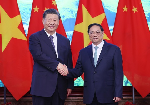 Tổng bí thư, Chủ tịch Trung Quốc Tập Cận Bình vào lăng viếng Chủ tịch Hồ Chí Minh- Ảnh 9. Sáng 13-12, Thủ tướng Chính phủ Phạm Minh Chính hội kiến Tổng bí thư, Chủ tịch nước Trung Quốc Tập Cận Bình đang thăm cấp nhà nước tới Việt Nam - Ảnh: TTXVN