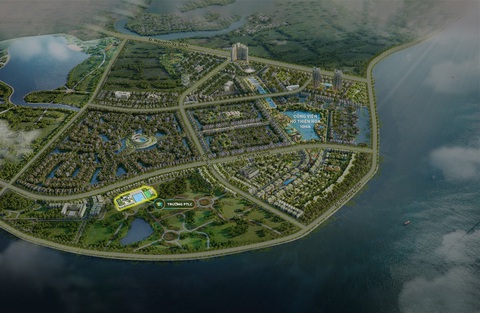 Trường liên cấp tiêu chuẩn Mỹ sẽ xuất hiện tại Eco Central Park- Ảnh 5. Vị trí xây dựng hệ thống liên cấp Newton tại Eco Central Park.