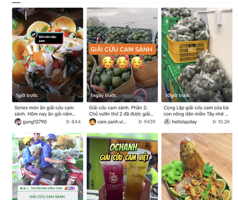 Quên trà chanh giã tay đi, cam sành đang kêu cứu- Ảnh 3. Hàng loạt chiến dịch giải cứu cam sành rầm rộ trên mạng xã hội được chia sẻ rộng rãi những ngày qua - Ảnh: Chụp màn hình