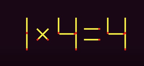 Thử tài IQ: Di chuyển hai que diêm để 1+4=4 thành phép tính đúng- Ảnh 2.