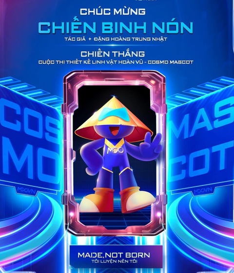 Cuộc thi hoa hậu đầu tiên ở Việt Nam có linh vật riêng- Ảnh 1. Mascot Chiến binh nón chiến thắng cuộc thi tìm linh vật của Hoa hậu Hoàn vũ Việt Nam