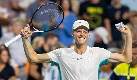 Tay vợt Jannik Sinner được người hâm mộ ATP yêu thích nhất năm 2023- Ảnh 1. Sinner trở thành tay vợt được yêu thích nhất năm 2023 - Ảnh: THE CANADIAN PRESS