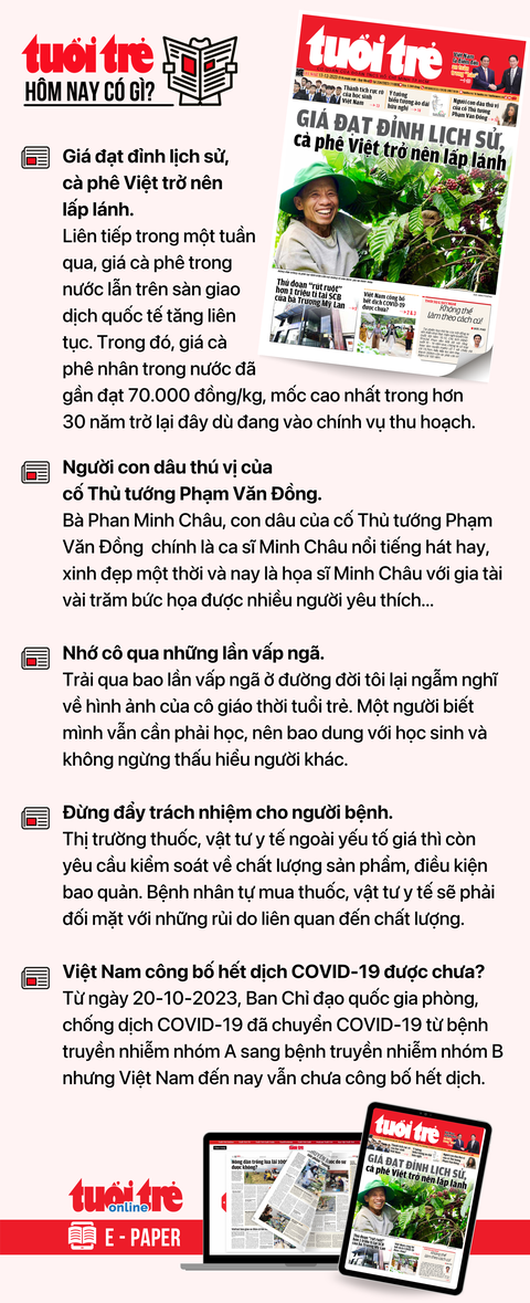 Tin tức chính trên Tuổi Trẻ nhật báo hôm nay 17-12. Để đọc Tuổi Trẻ báo in phiên bản E-paper, mời bạn đăng ký Tuổi Trẻ Sao TẠI ĐÂY Tin tức chính trên Tuổi Trẻ nhật báo hôm nay 17-12. Để đọc Tuổi Trẻ báo in phiên bản E-paper, mời bạn đăng ký Tuổi Trẻ Sao TẠI ĐÂY