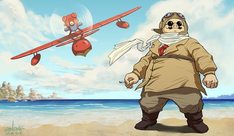 Những bộ anime được chuyển thể từ sách của Studio Ghibli (phần 1)- Ảnh 9. Cảnh trong phim Porco Rosso