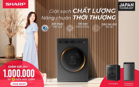 Khám phá ‘trợ thủ giặt giũ’ Sharp cho gia đình dịp cuối năm- Ảnh 1. Khám phá ‘trợ thủ giặt giũ’ Sharp cho gia đình dịp cuối năm- Ảnh 1.