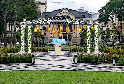 Phác họa công trình giàn bầu bí hữu nghị đã lắp đặt thêm máy tra cứu thông tin Phác họa công trình giàn bầu bí hữu nghị đã lắp đặt thêm máy tra cứu thông tin