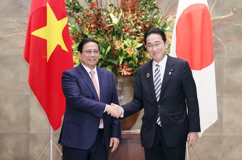 Thủ tướng Phạm Minh Chính với Thủ tướng Nhật Bản Kishida Fumio - Ảnh: TTXVN Thủ tướng Phạm Minh Chính với Thủ tướng Nhật Bản Kishida Fumio - Ảnh: TTXVN