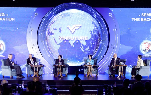 Cơ hội nào cho giới khoa học Việt Nam gia nhập cuộc đua công nghệ bán dẫn toàn cầu?- Ảnh 1. Công nghệ bán dẫn được lựa chọn là chủ đề thảo luận mở màn cho Tuần lễ khoa học công nghệ VinFuture 2023 - Ảnh: NGUYỄN KHÁNH