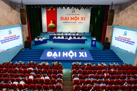 Đại hội đại biểu Hội sinh viên toàn quốc lần thứ XI, ngày 18-12-2023 - Ảnh: NAM TRẦN Toàn cảnh đại hội - Ảnh: NAM TRẦN