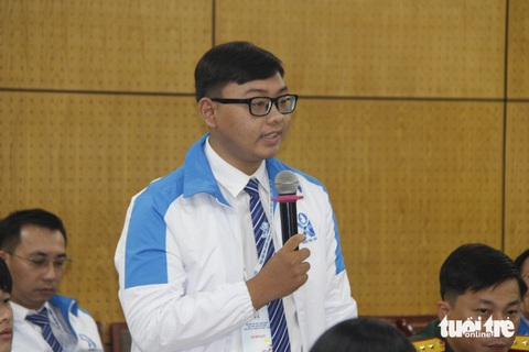 Bàn cách để phong trào sinh viên gắn liền với thực tiễn- Ảnh 4. Bạn Nguyễn Hoàng Bảo Việt, sinh viên Học viện Cán bộ TP.HCM - Ảnh: CÔNG TRIỆU