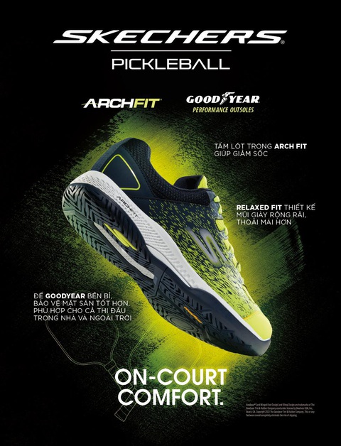 Thoải mái chơi pickleball với bộ sưu tập giày thể thao cực thời thượng- Ảnh 4. Các đặc điểm nổi bật của dòng giày Skechers Viper Court