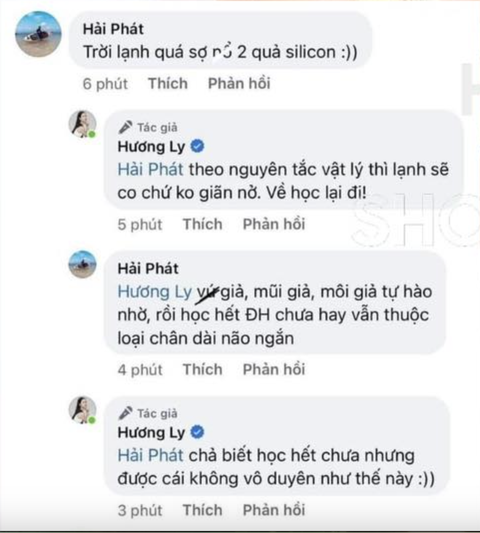 Anti fan mỉa mai chuyện dao kéo, Hương Ly quyết hơn thua đến cùng- Ảnh 2. Ảnh chụp bình luận kém duyên của anti fan ám chỉ Hương Ly sở hữu