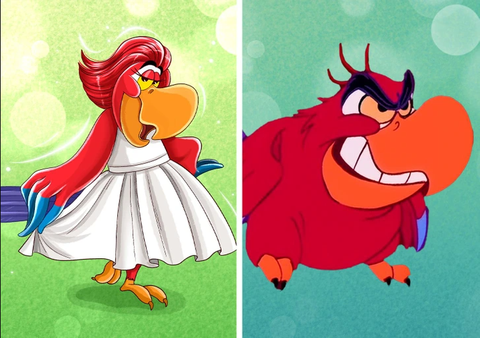 Nhân vật Iago trong phim Aladdin. Nhân vật Iago trong phim Aladdin.