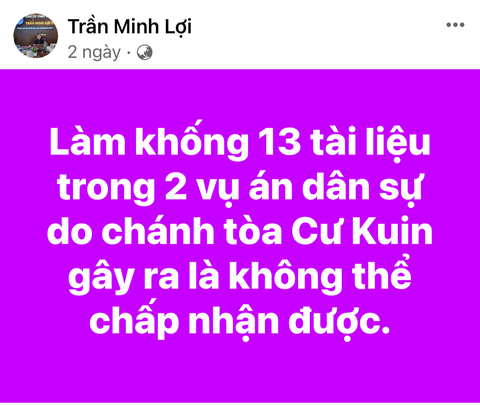 Một trong những nội dung ông Trần Minh Lợi đăng lúc chưa bị bắt - Ảnh: chụp màn hình Một trong những nội dung ông Trần Minh Lợi đăng lúc chưa bị bắt - Ảnh chụp màn hình