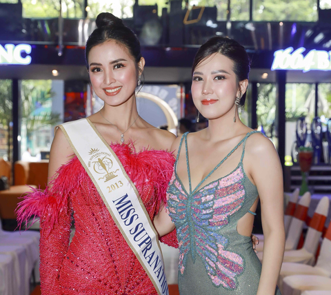 Hoa hậu Siêu quốc gia Mutya Johanna Datul (bìa trái) và Thu Hà - én bạc cuộc thi Én vàng 2023 - Ảnh: VÕ SĨ ĐIỀU Hoa hậu Siêu quốc gia Mutya Johanna Datul (bên trái) và Thu Hà - én bạc cuộc thi Én vàng 2023 - tại buổi công bố cuộc thi - Ảnh: VÕ SĨ ĐIỀU