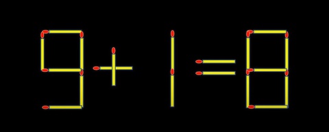Thử tài IQ: Di chuyển một que diêm để 8+2=9 thành phép tính đúng- Ảnh 5. Thử tài IQ: Di chuyển một que diêm để 8+2=9 thành phép tính đúng- Ảnh 5.