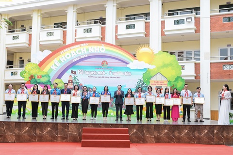 Hội đồng Đội Trung ương khen thưởng các đơn vị có thành tích xuất sắc trong phong trào Kế hoạch nhỏ - Ảnh: HỘI ĐỒNG ĐỘI Hội đồng Đội trung ương khen thưởng các đơn vị có thành tích xuất sắc trong phong trào Kế hoạch nhỏ - Ảnh: HỘI ĐỒNG ĐỘI