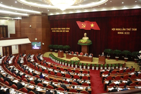 Trung ương Đảng: Đến năm 2045, Việt Nam trở thành nước phát triển, thu nhập cao- Ảnh 1. Hội nghị lần thứ 8 của Trung ương Đảng - Ảnh: GIA HÂN